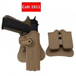 pouzdro na colt 1911 s pouzdrem na zásobníky - pískové
