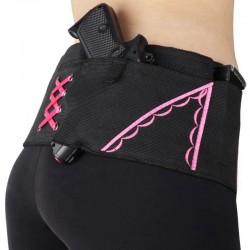 Neoprénový bederní pás pro ženy "L" - černo růžový