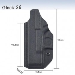 Glock 26, 27, 33 pro praváka - vnitřní kydex