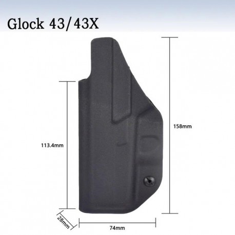 Glock 43 pro praváka - vnitřní kydex, A