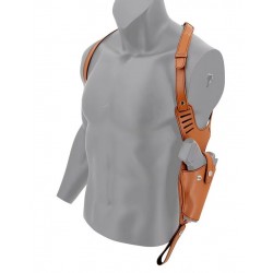 Podpažní pouzdro pro praváka - hnědé, koženkové