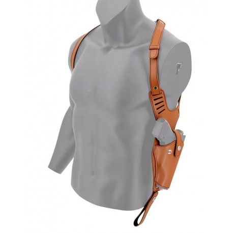 Podpažní pouzdro pro praváka - hnědé, koženkové