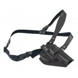 revolverové pouzdro pro praváka - černé, koženkové