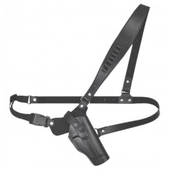 hrudní pouzdro pro praváka - hnědé, koženkové